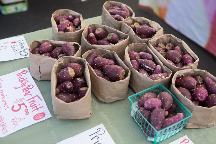 Prickly pear fruit at the Uptown Farmers Market. - JIM LOUVAU