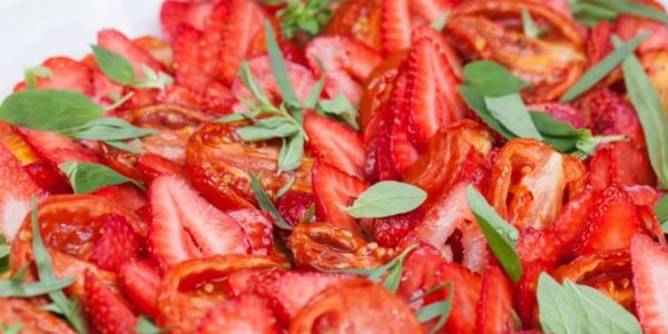 Roasted Tomatoes with Strawberries 