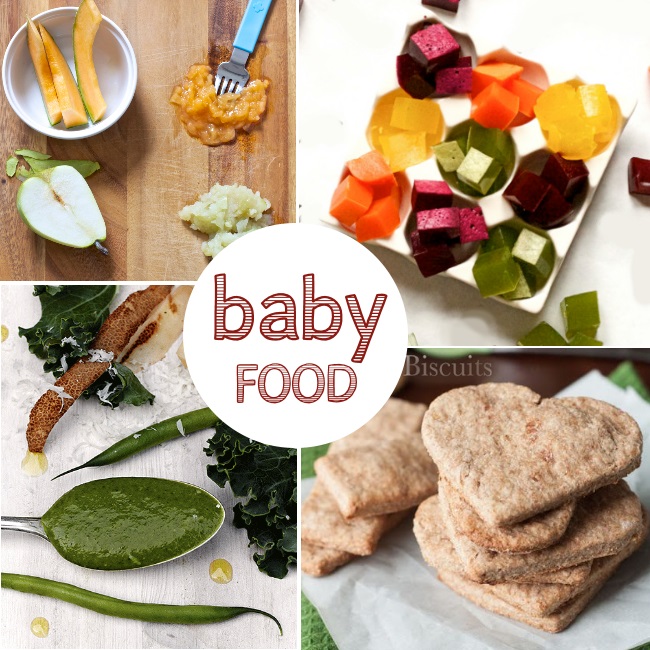 save baby food you can make- green baby food with green beans and some brown thing, mashed cantaloupe and pear, baby food cubes, and baked baby food cookies. 