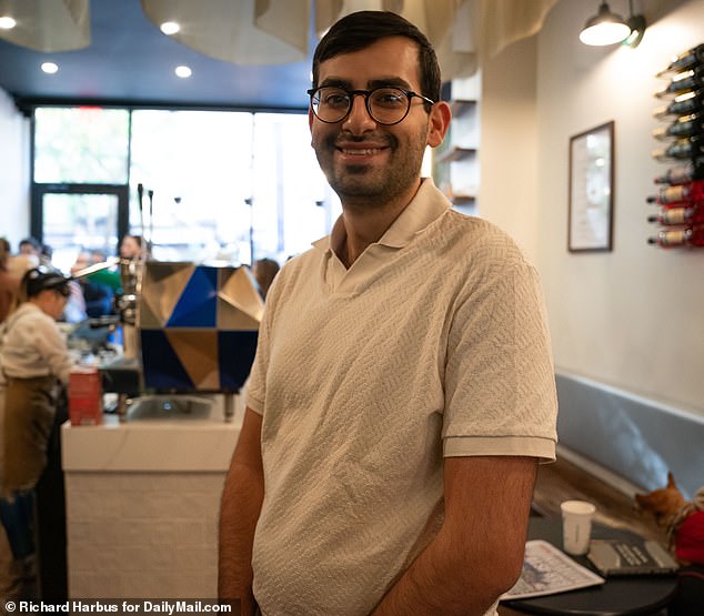 EXCLUSIVE: NYC coffee shop Caffe Aronne serves 15,000 customers in a day with help of volunteers – including Israeli woman whose Tel Aviv apartment was hit by Hamas rocket – after five pro-Palestine baristas quit
